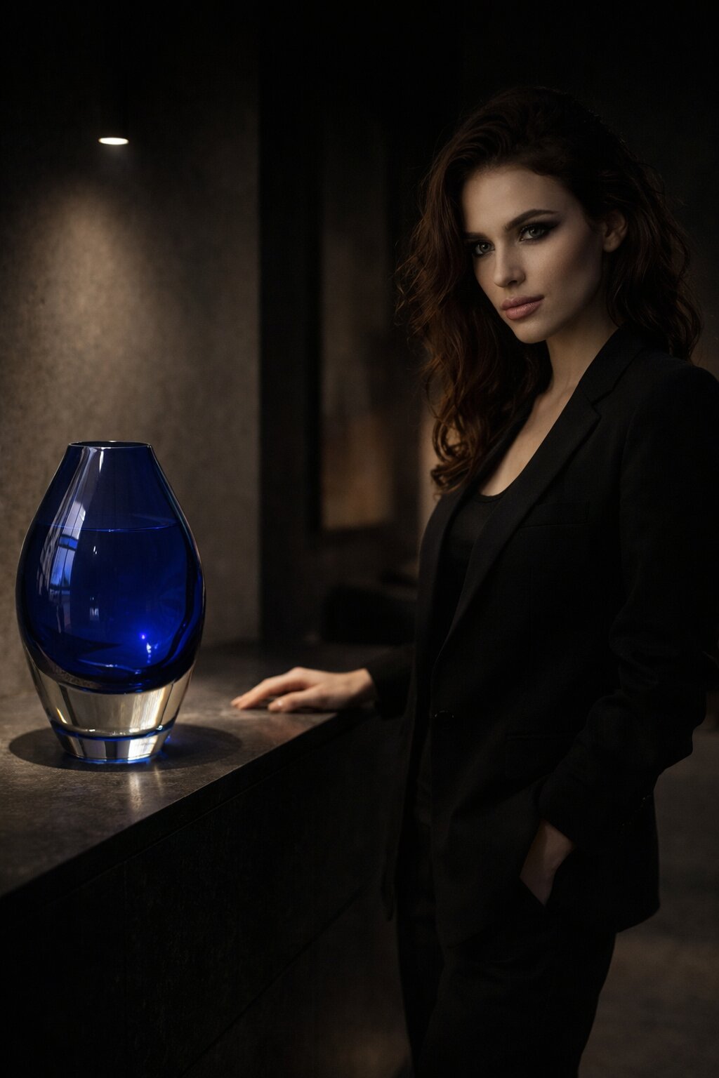 деталь интерьера со статуэткой и мягким светом — деталь композиции